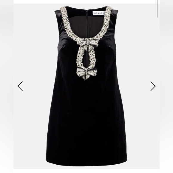 Self portrait velvet mini dress - Picture 2 of 3